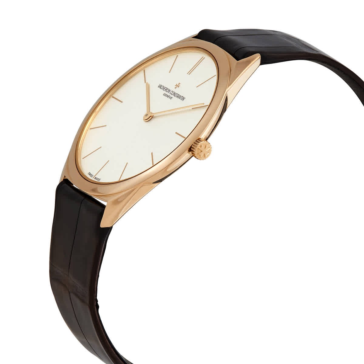 Vacheron Constantin Historiques Ultra Fine 1955 Silver Dial Black Leather Men’s
