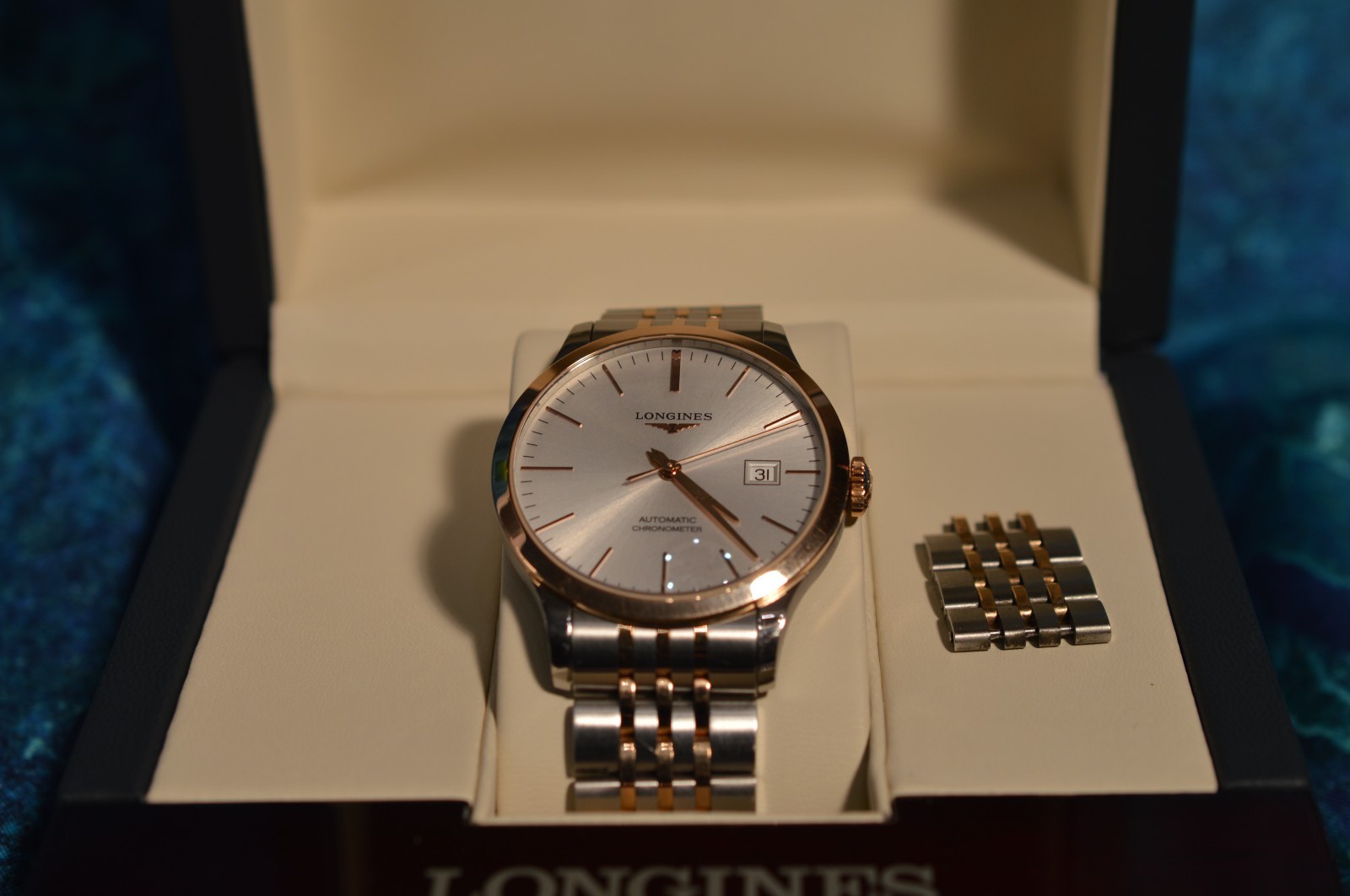 Longines Record 40MM Silver Dial Two-Tone Automatic Ref. L2.821.5