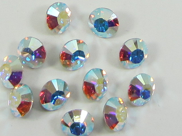 1gr. 24pp CRYSTAL AB FOILED POINTED BACK European Rhinestones