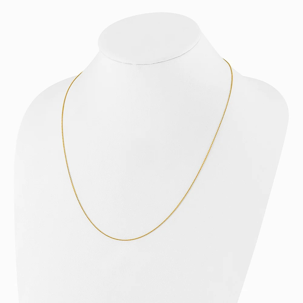 Sterling Silver Gold-Plated Adjustable .95mm Rolo Chain Necklace 22″-30″