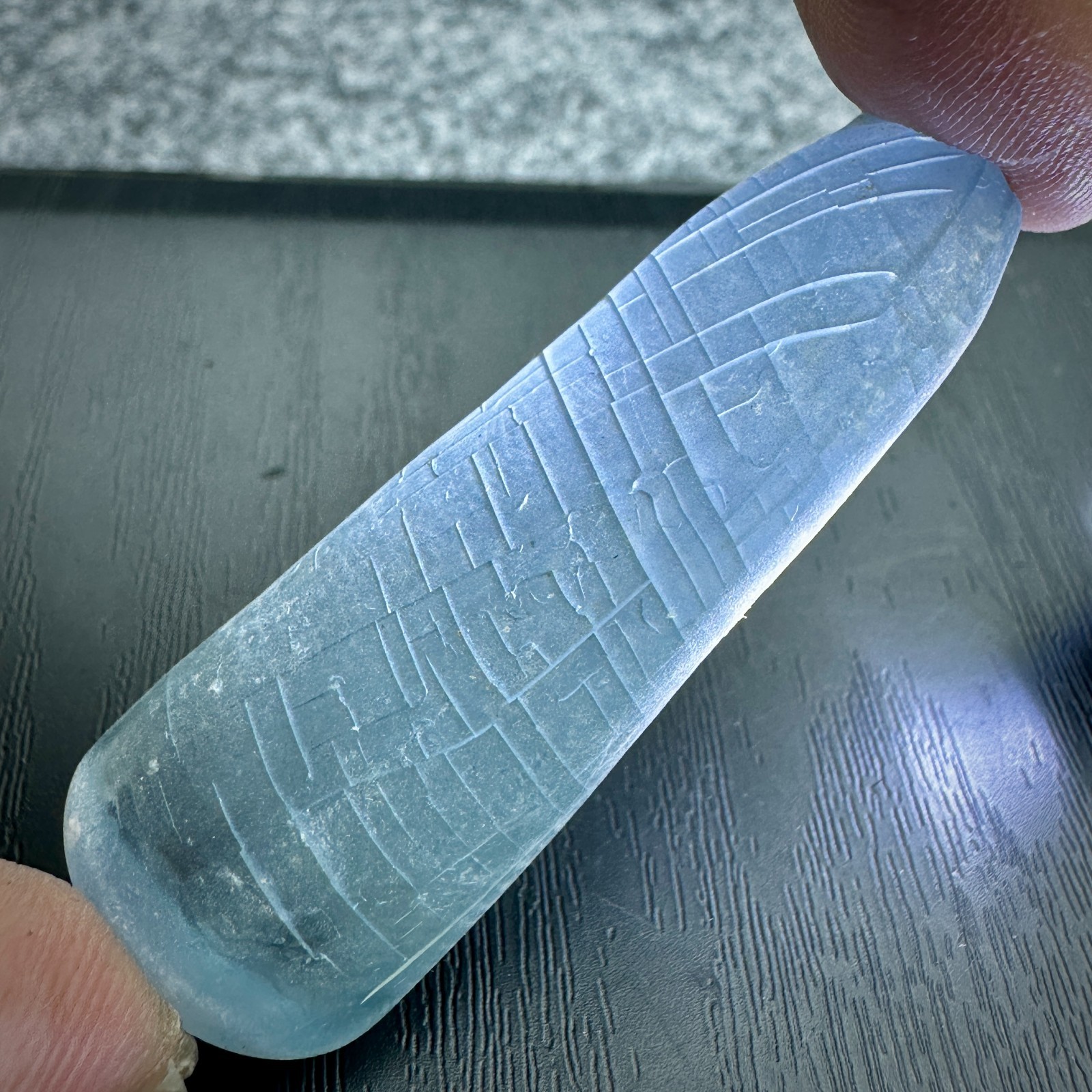 LAB CREATED 29 GRAM SWISS BLUE SPINEL # 106 ROUGH (Full Boule) GEMSTONE