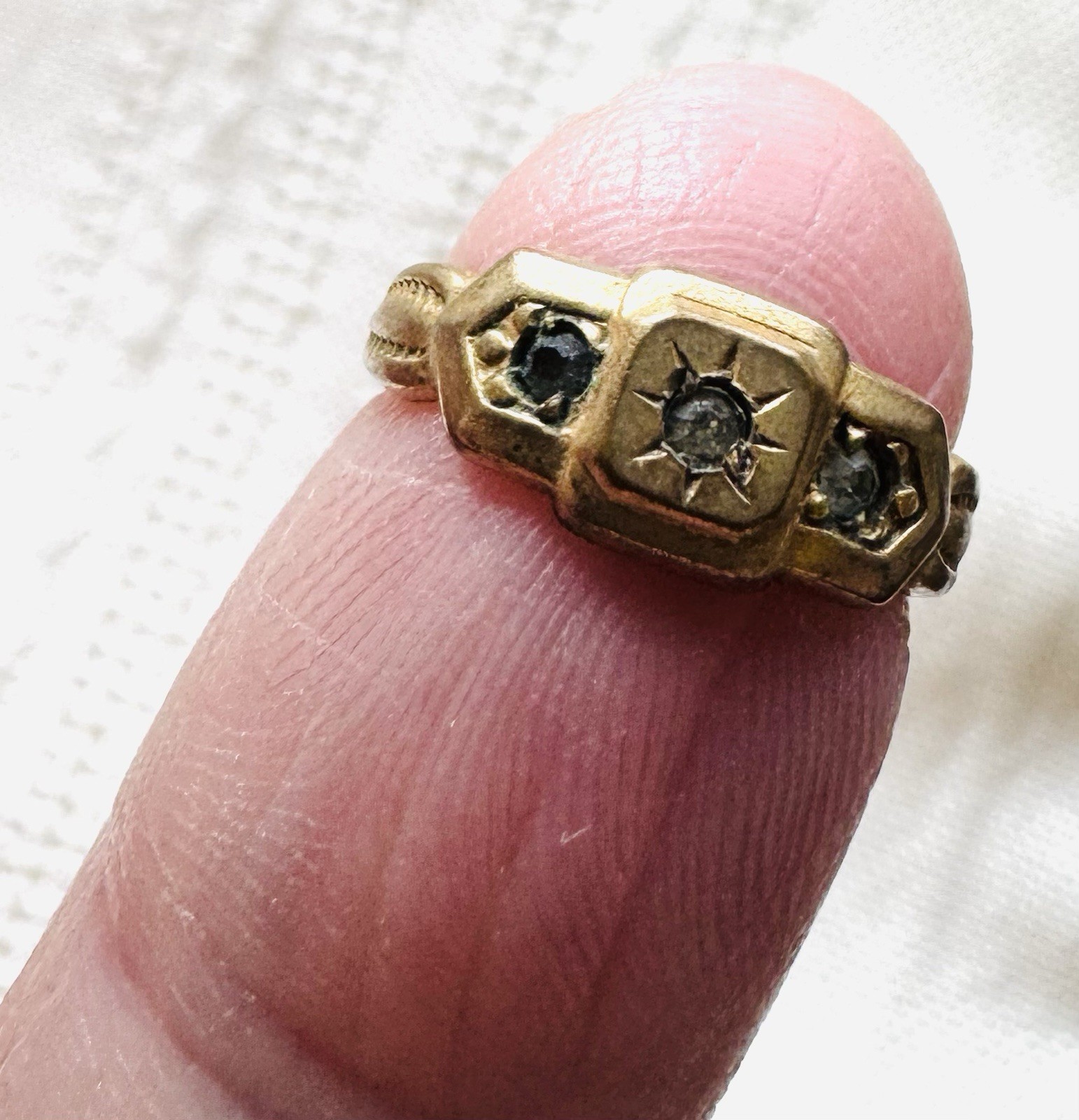 2 Antique Victorian Era Gold Signet Art Deco Children’s Rings