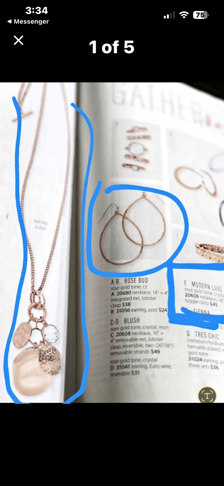 Rose Gold Layered Charm Necklace Teardrop Earrings Modern Minimalist Jewelry Set