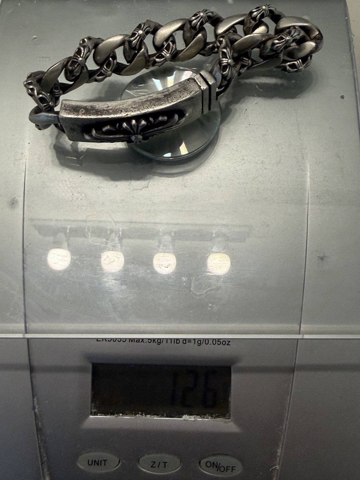 CHROME HEARTS 1997 STERLING SOLID 925 SILVER 126g 9in BRACELET