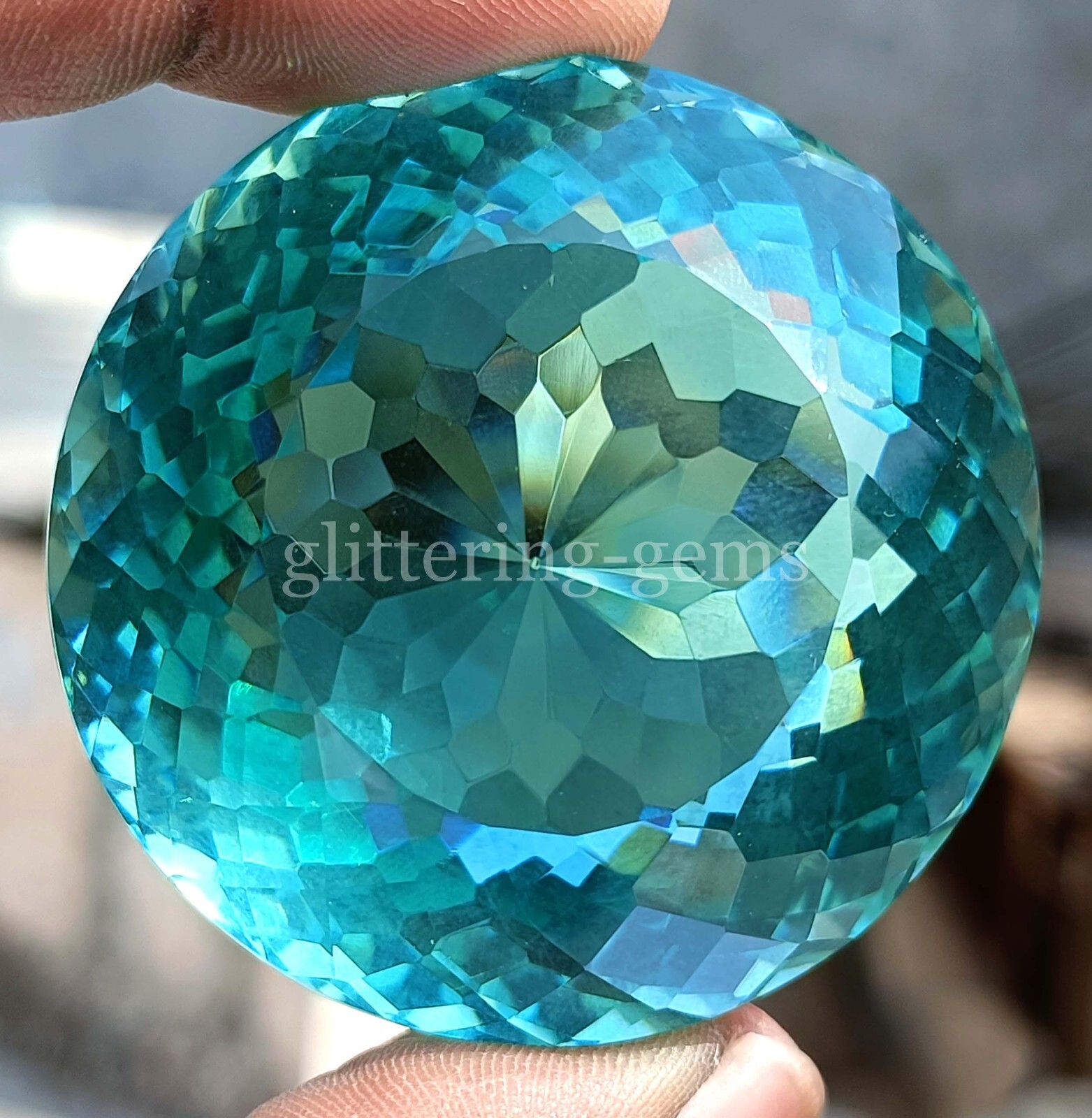 150Ct. Natural BIG Aquamarine Blue Brazil Round Shape Gemstone