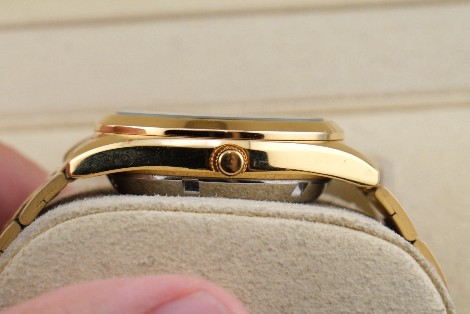 Seiko Ref.SNX116K Mens Auto Day/Date 37mm SS Silver Dial Gold Tone Working 6.7”