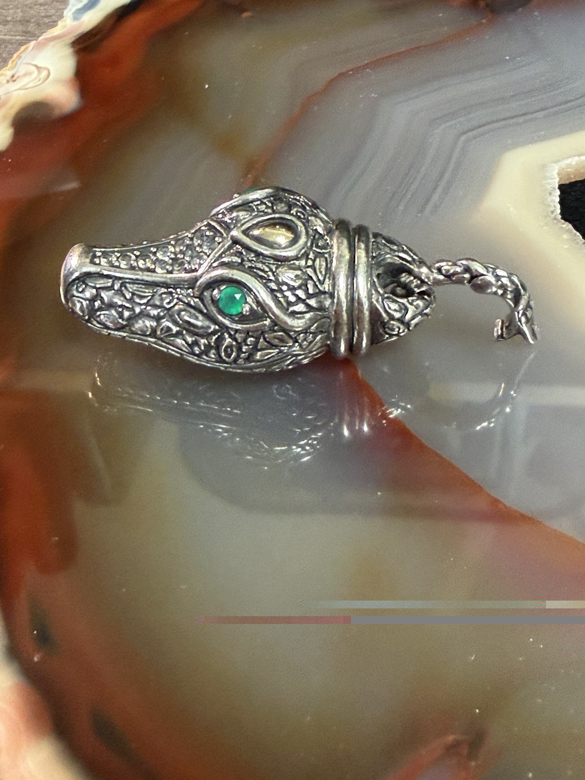 JOHN HARDY JAI Sterling 14K Accent Alligator/Crocodile PENDANT