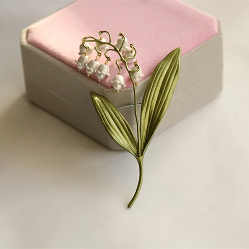 Lily Of The Valley Flower Corsage Brooch Pin Woman Accessories Brooches Jewelry