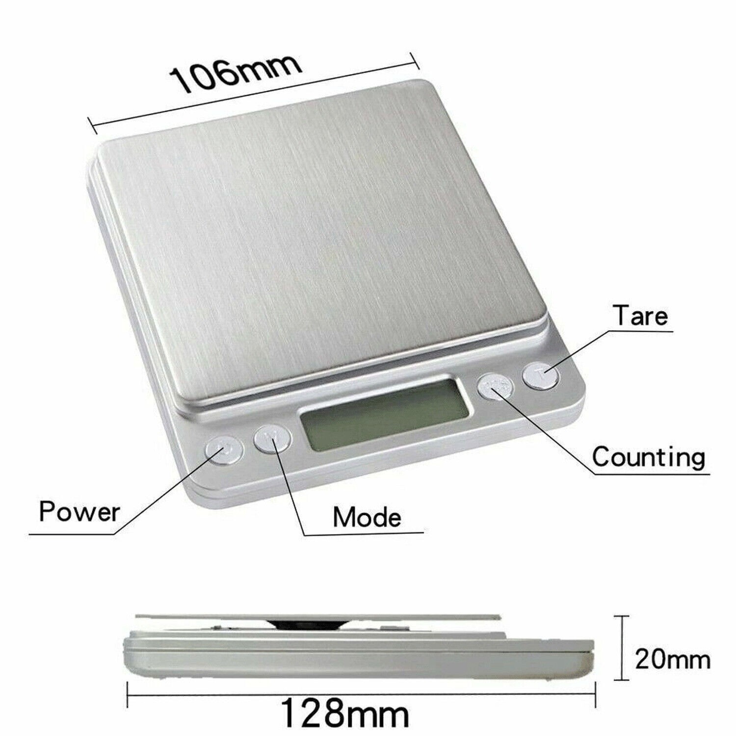 0.01g High Precision Stainless Steel Digital Pocket Jewelry Kitchen Weigh Scale