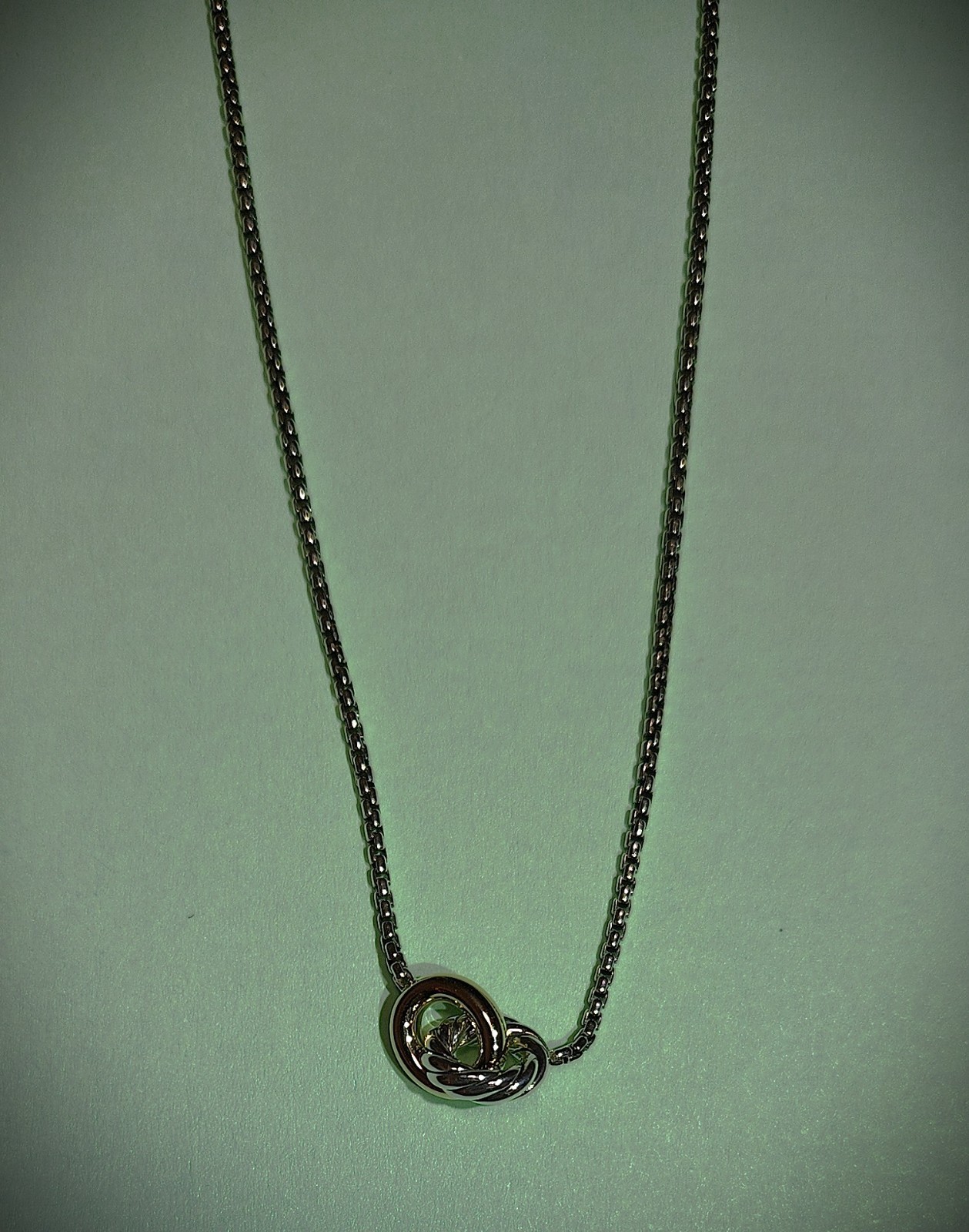 [NEW W/CERTIFICATE] David Yurman Petite Cable Linked Necklace, Silver/Gold 17 mm