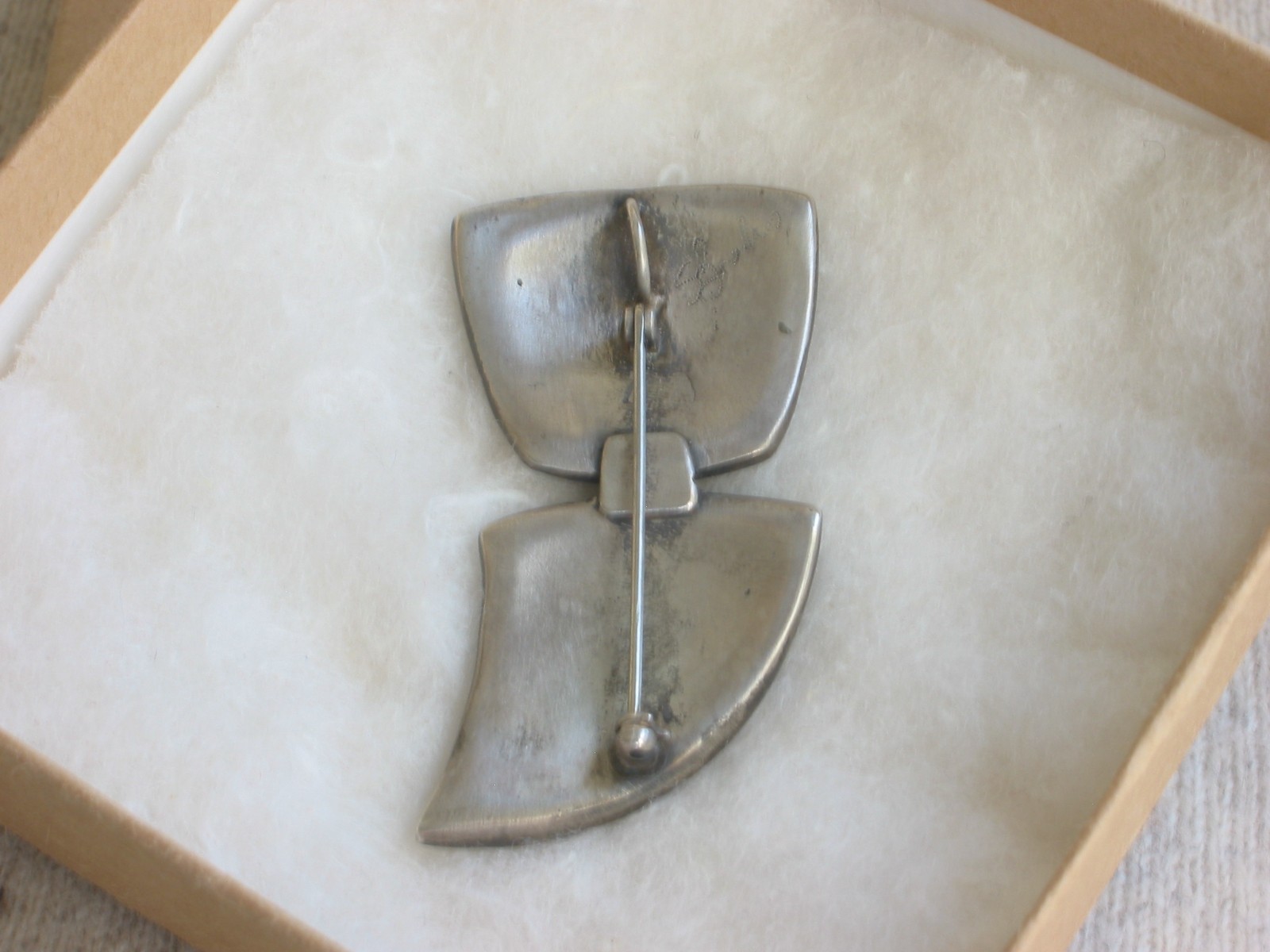 BROOCH PIN & PENDANT 2-IN-1 CONTEMPORARY ABSTRACT SIGNED MIXED MEDIA LAPEL PIECE