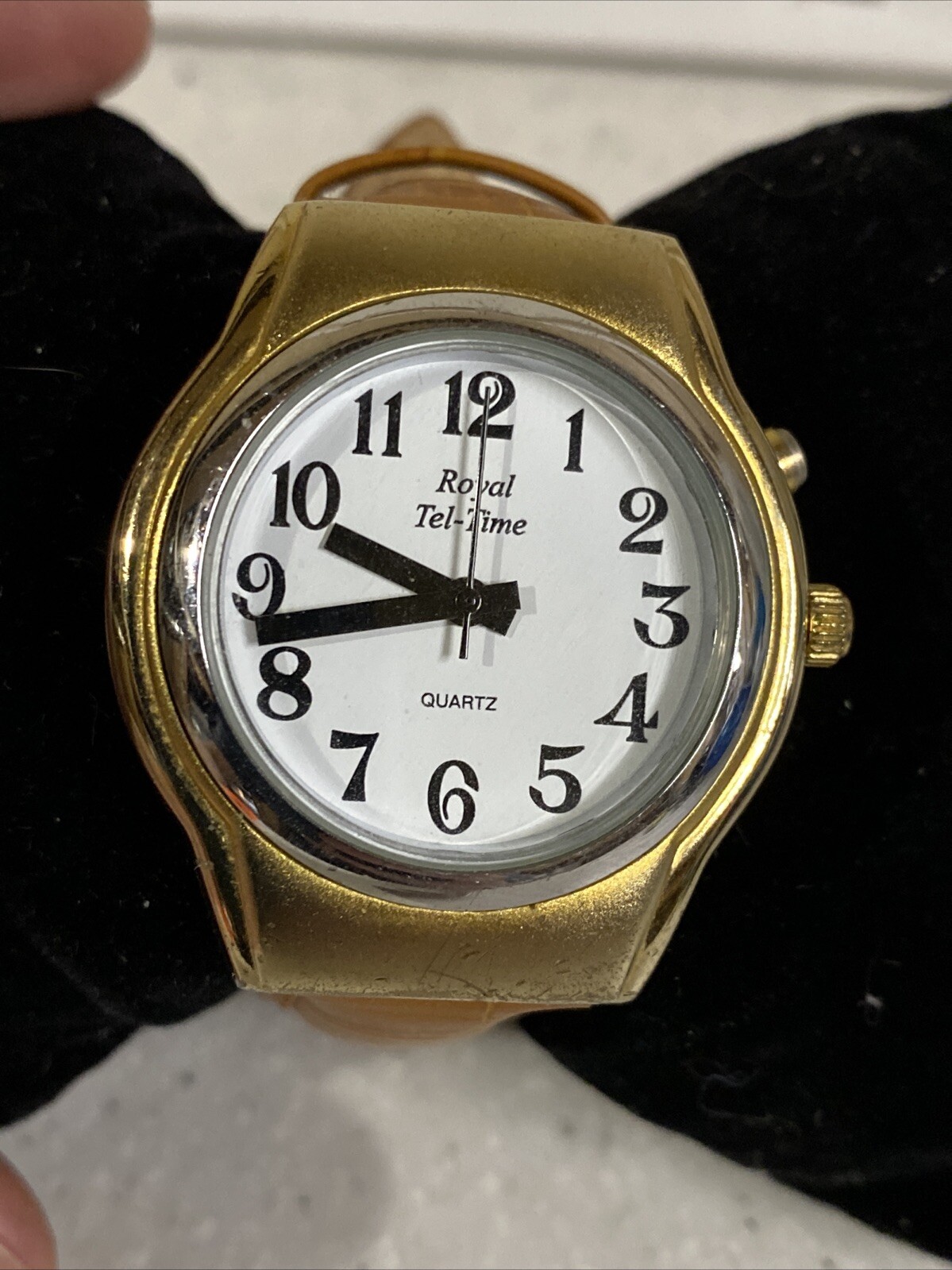 Ladies Gold Tone Royal Tel-Time Analog Talking Watch New Battery Working
