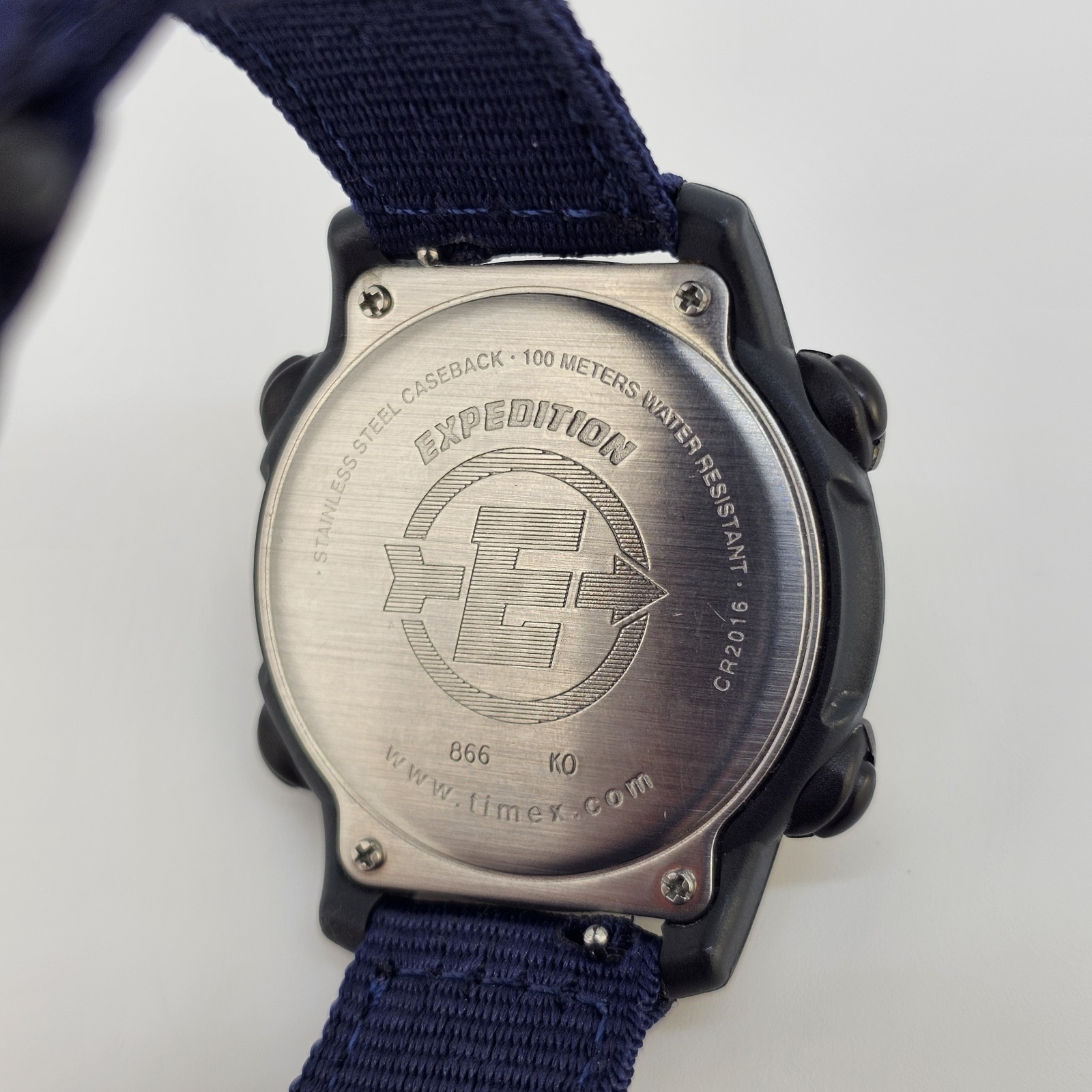 Timex Expedition 866 Men’s Watch 39MM NEW Dark Blue Nylon Bands New Battery