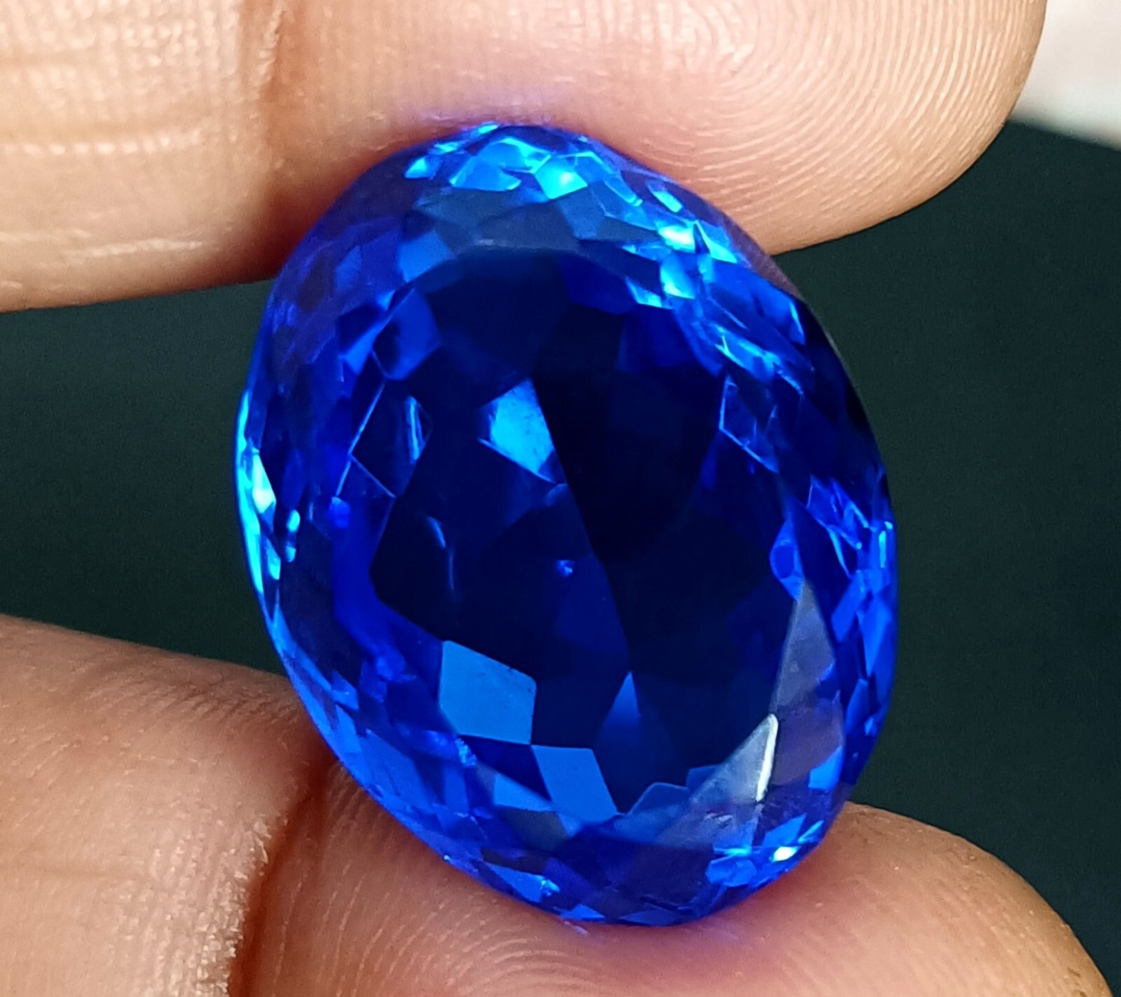 20 Ct AAA+ Natural Kashmiri Blue Sapphire Loose Gemstone Oval Cut EGL Certified