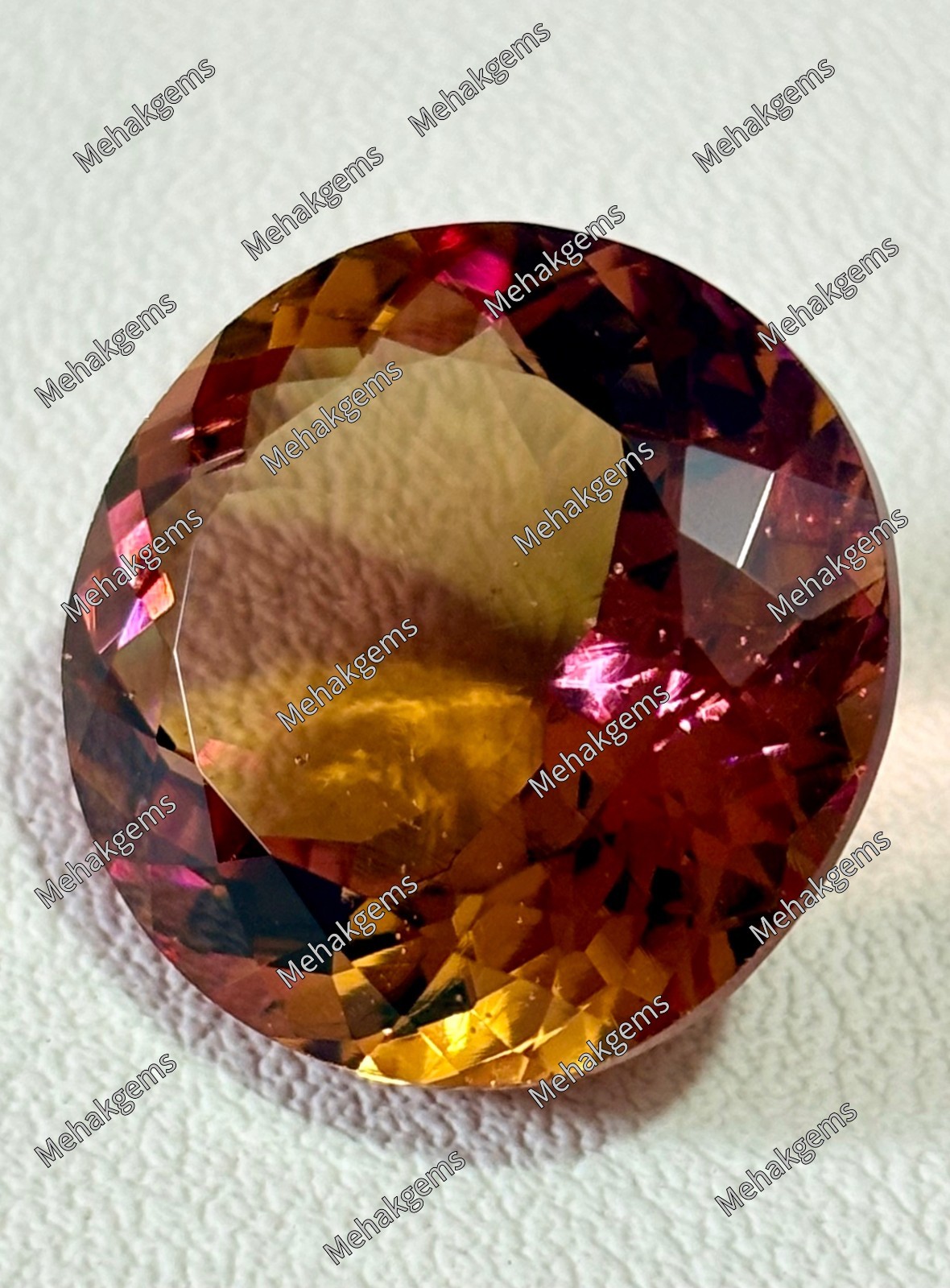 38Ct Certified Color Change Zultanite Round Gemstone, for Wire Wrapping