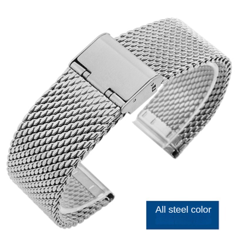 1.0 Wire Thicked mesh strap Milanese Braided Quick Release Watch Band 18 -24 mm