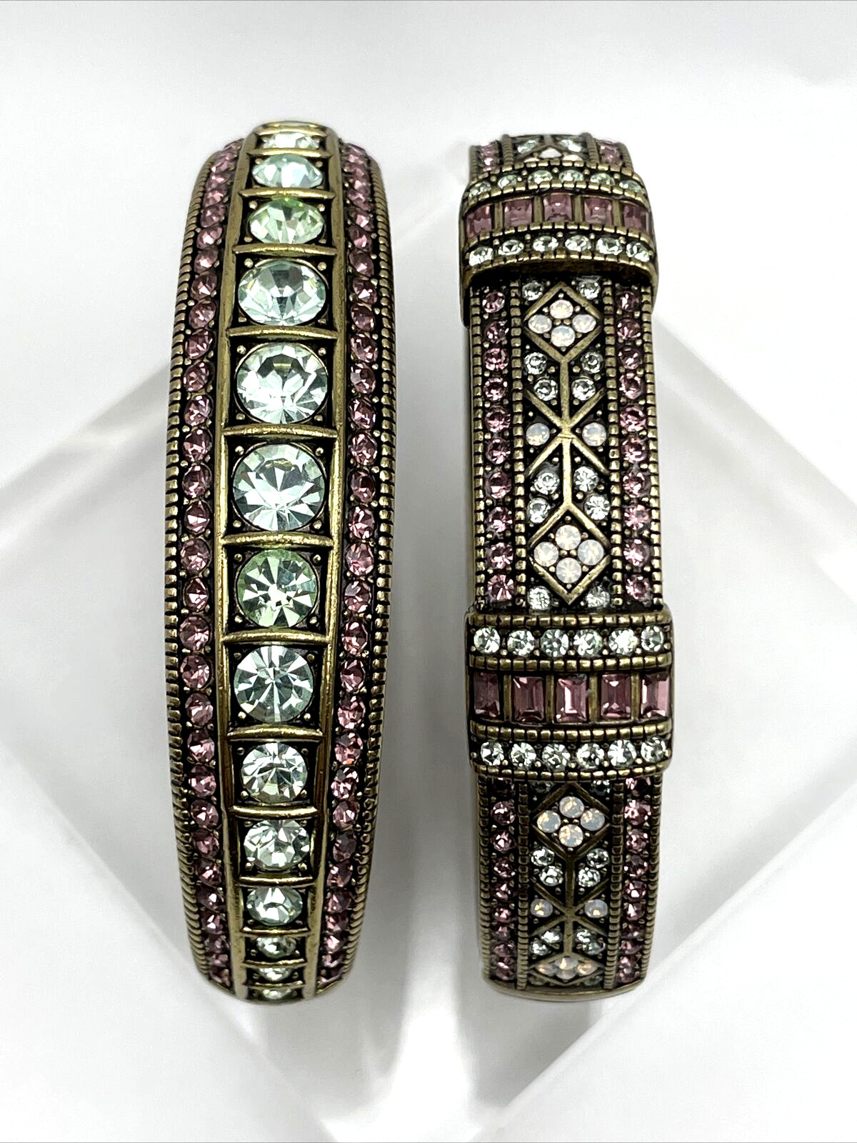 HEIDI DAUS “Everyday Elegance” Crystal Bracelet 2 Piece Set – Chrysolite – NIB