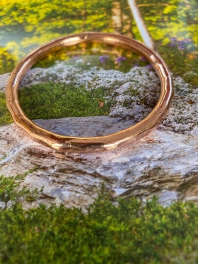 Women’s 7 Inch Copper Bangle Bracelet CPB319- 1/4 of an inch wide.