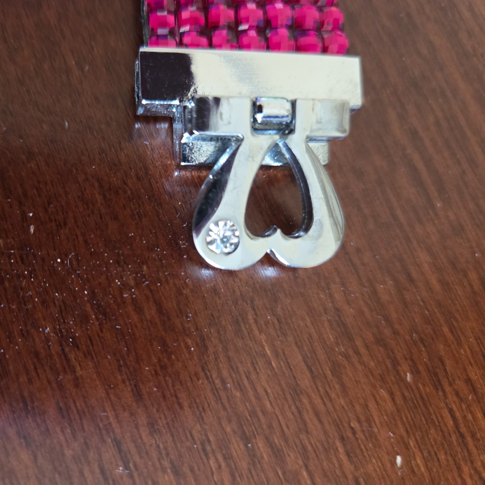 The Olivia Collection Pink Red Rhinestone Statement Bracelet