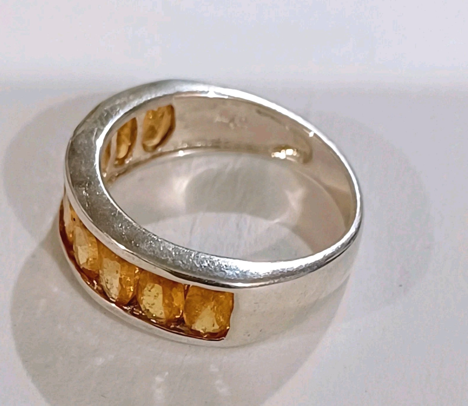Premium 2.85ctwViceroy Spessartine Garnet Eternity Band Ring Plat/Sterling Sz 6
