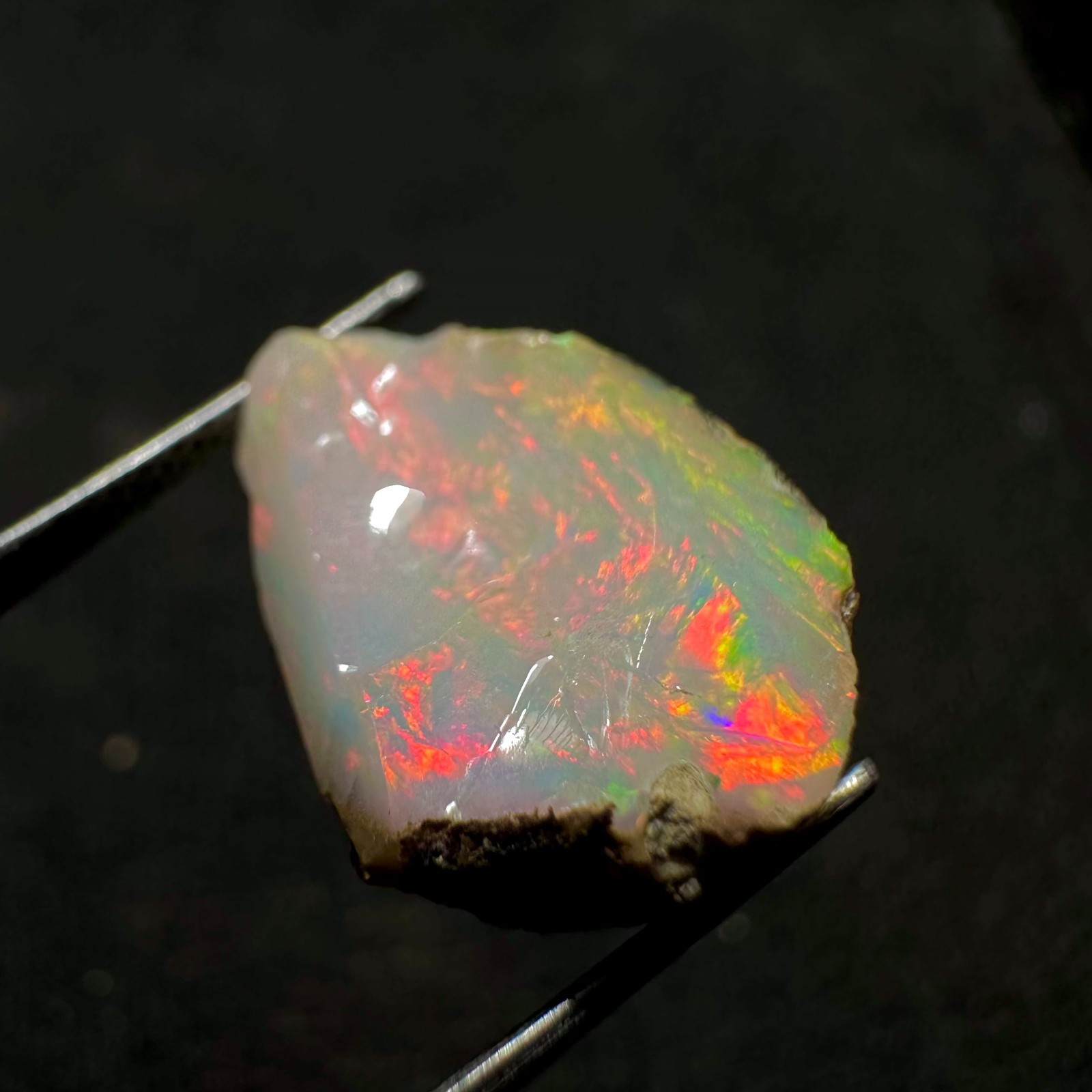 6.45 CTS Natural Ethiopian Opal Rough, Multi Fire Opal Gemstone, Welo Opal Raw.