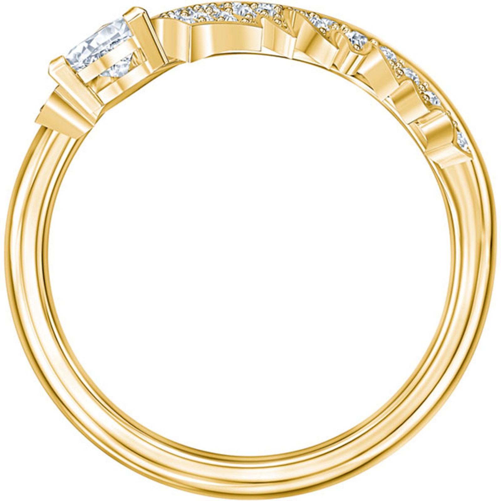 Swarovski Women’s Ring Nice Gold Tone Plated Crystal Motif, Size 6.75 5515384