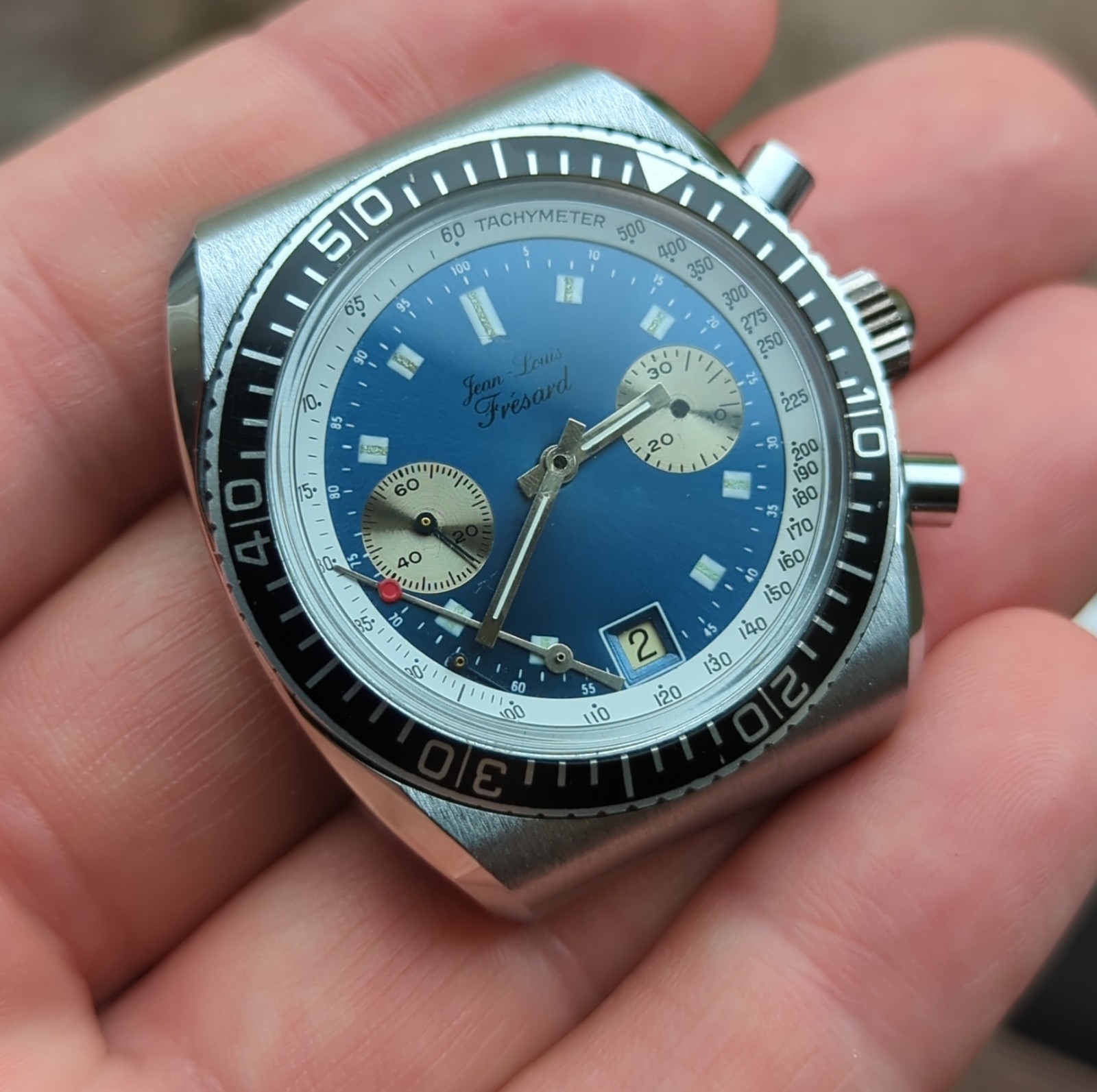 Valjoux 7734 Chronograph Diver Watch Project, Partial Movement NOS (BS28)