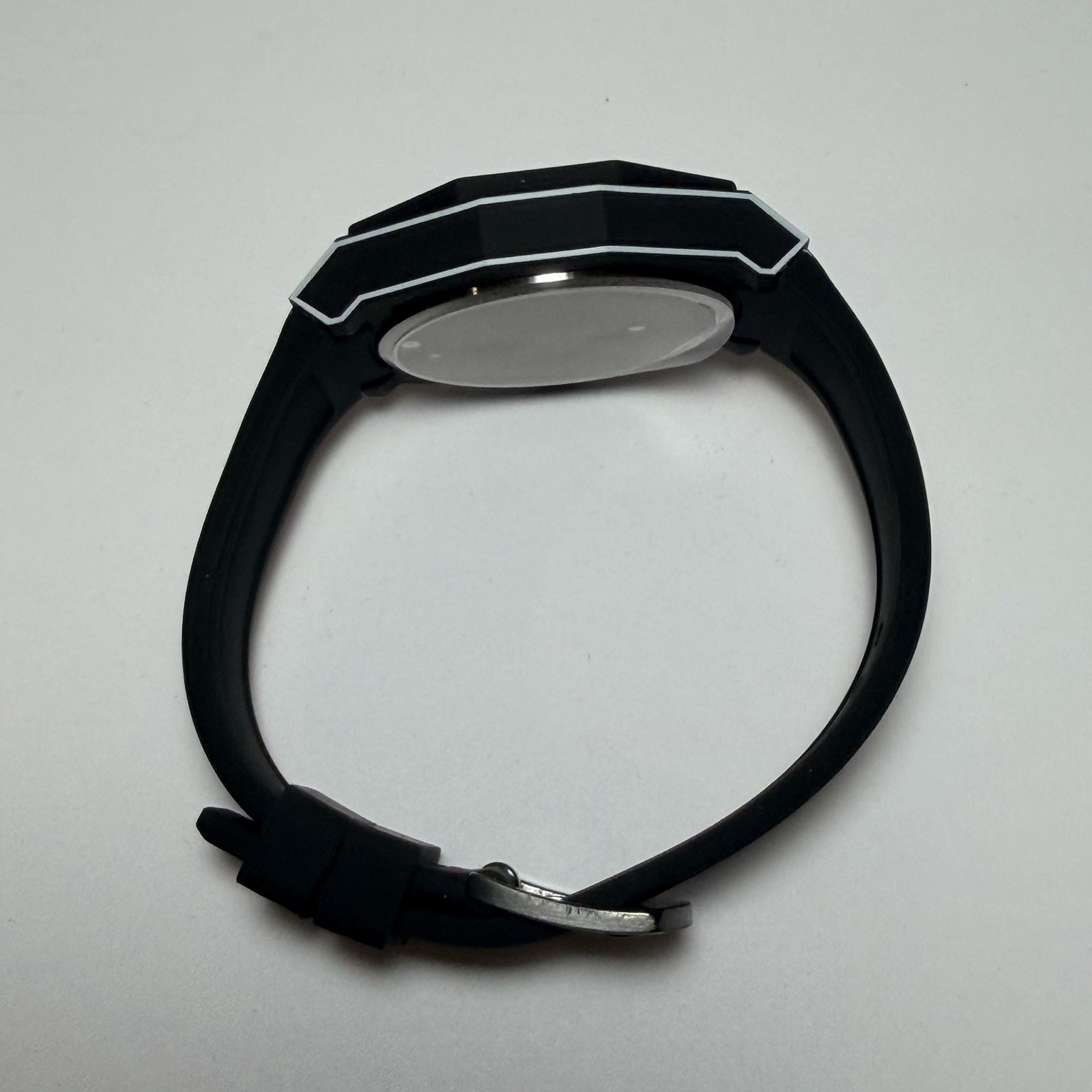 Sketch Retro Style Watch Fashion Simple Analog Silicone Black Rubber Strap Band