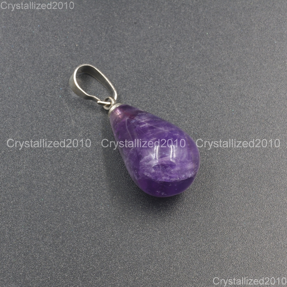 Natural Gemstones Drop Raindrop Reiki Chakra Healing Pendant Beads Assorted