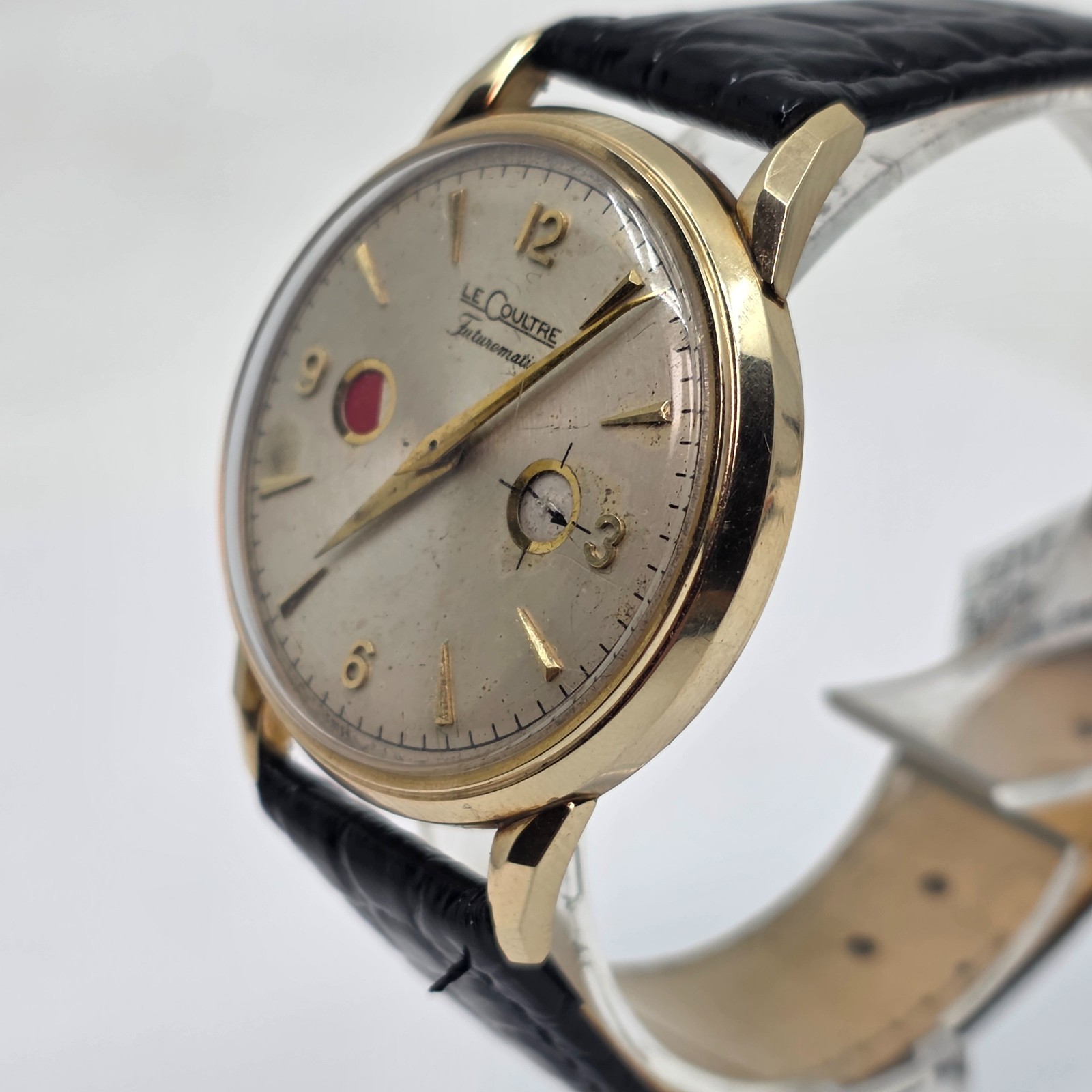 RARE Le Coultre Futurematic Porthole Bumper Automatic Power Reserve Watch