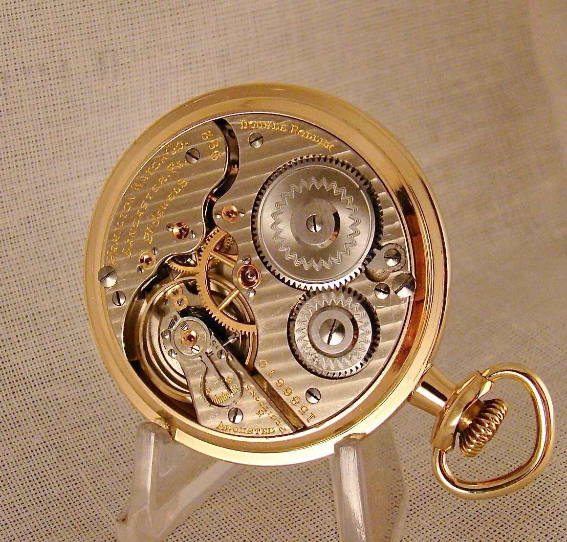 105 YEARS OLD HAMILTON “992” 21j 10k GOLD FILLED OPEN FACE 16s RR OCKET WATCH