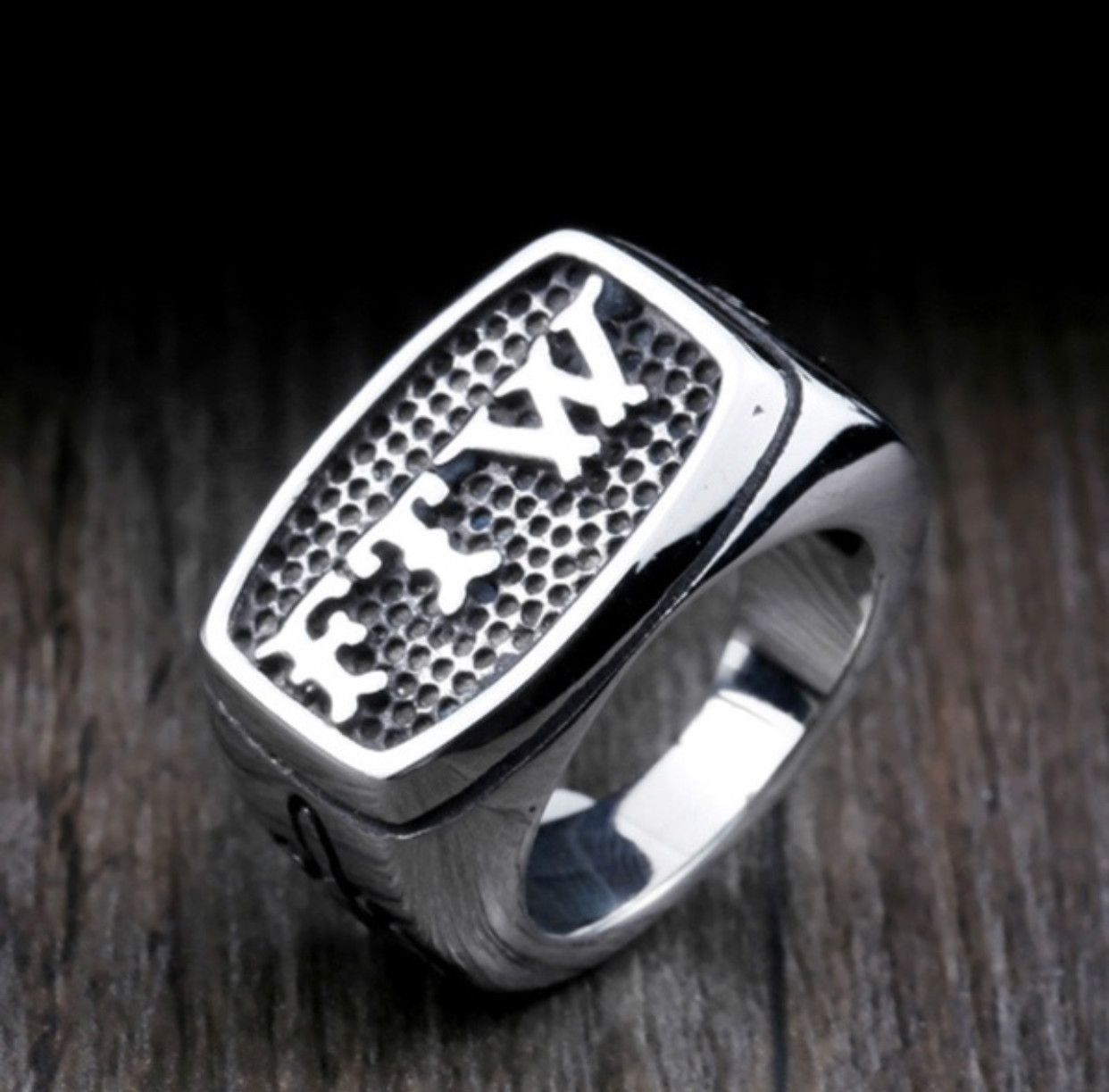 Men’s Motorcycle Biker Rider Style Ring Harley FTW Outlaw Middle Finger Up 7-14