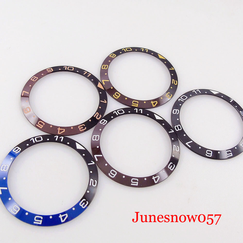 12 Hours 38mm*30.5mm Watch Bezel Insert Ceramic Alloy Steel Ring Slope Rose Gold