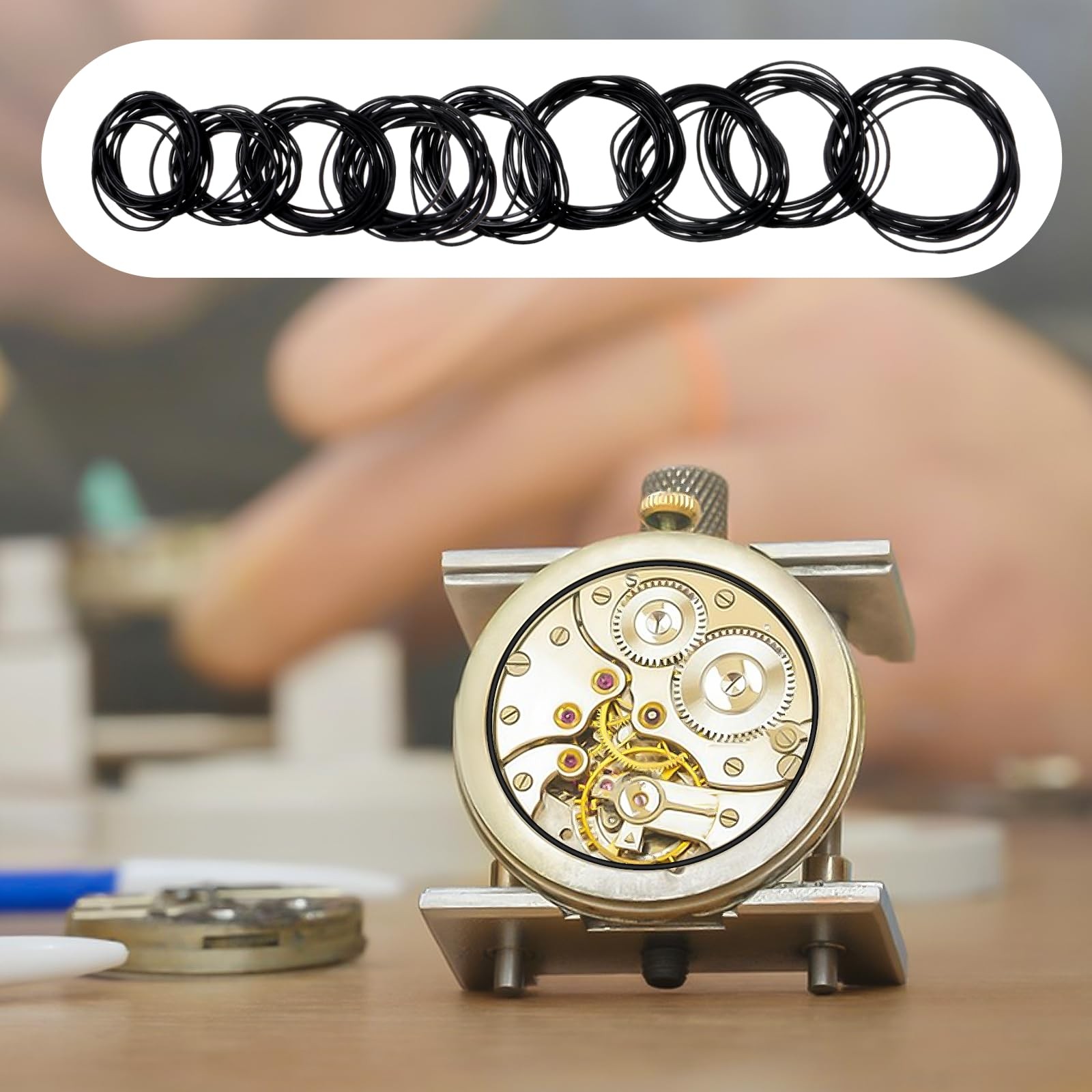 950Pcs Watch Gaskets Assorted Watch O Rings Garskets Back Seal Rings 0.5mm 12…