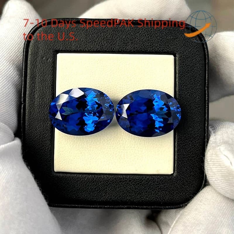 Lab Grown Sapphire Gemstone 0.5-10ct Oval Cut for Jewelry Making AGL Certificate