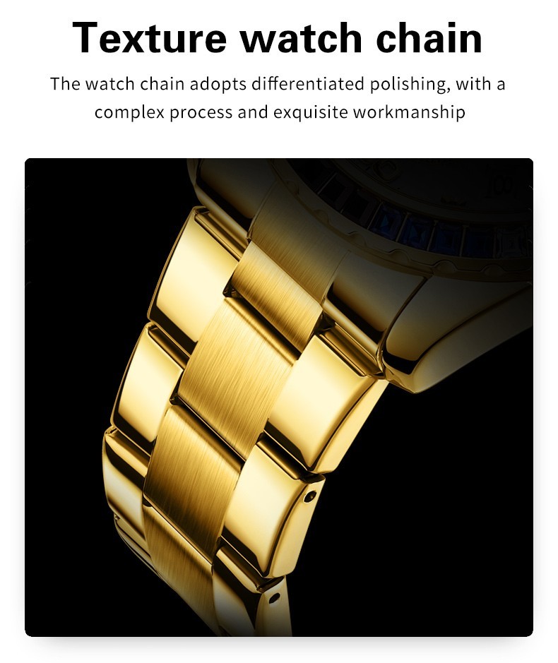 OLEVS 2939 Luminous Simple Casual Best Gift Japan Movement Gold Quartz Watch