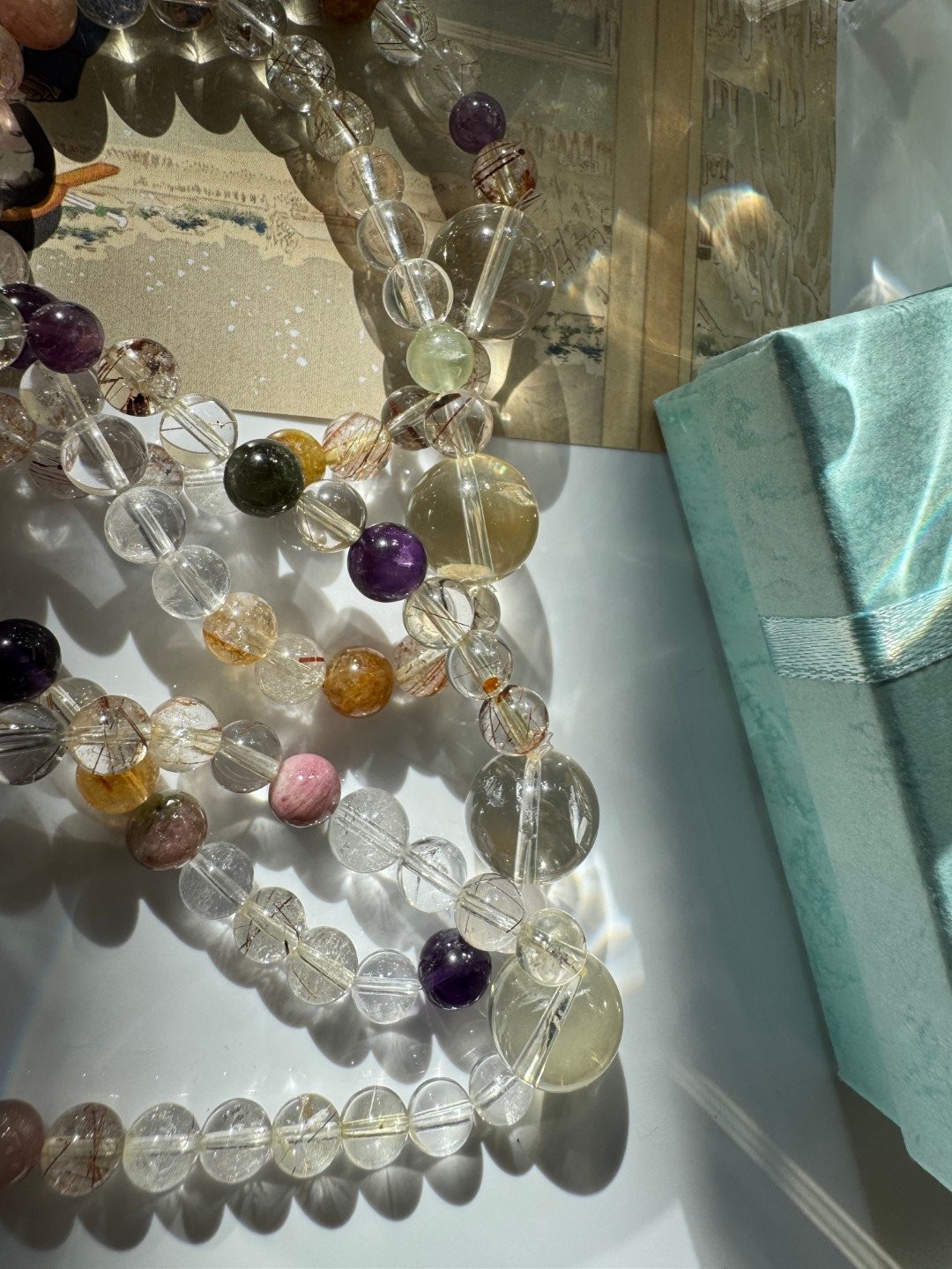 MultiGemstone Quartz Crystal Vibrant Energy and Harmony