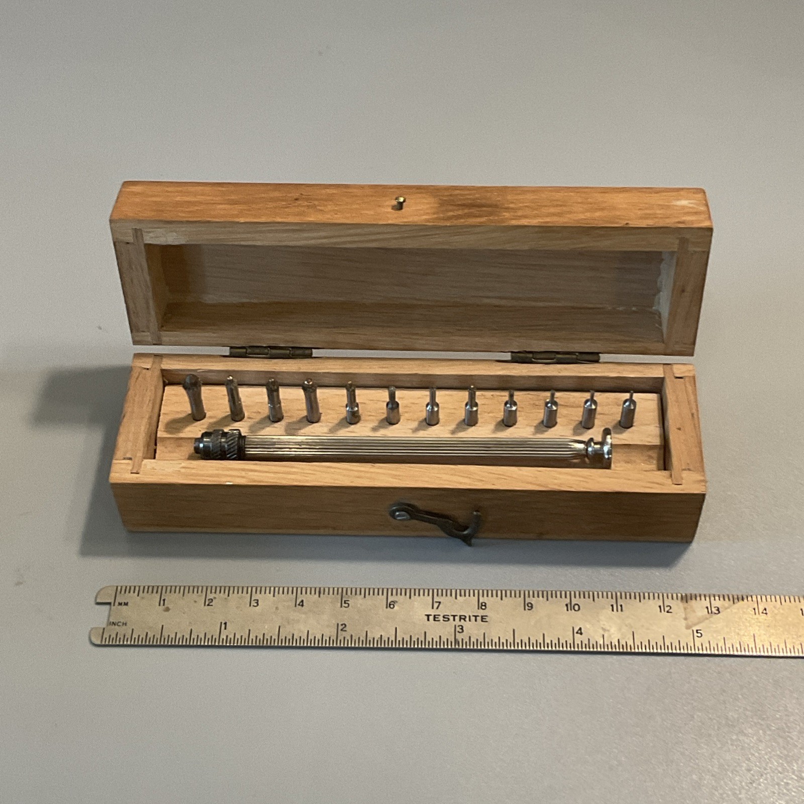 Watchmaker Estate Vintage WATCHMAKER COUNTERSINKS Original Wood Case