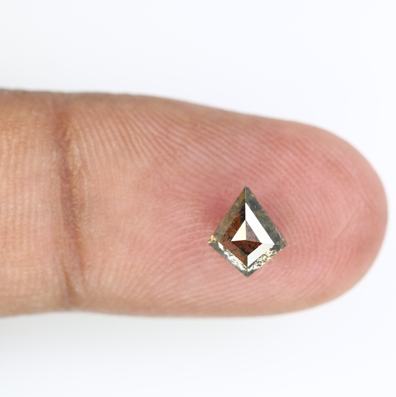 0.96 CT 7.50 MM Salt And Pepper Kite Shape Diamond For Engagement Ring