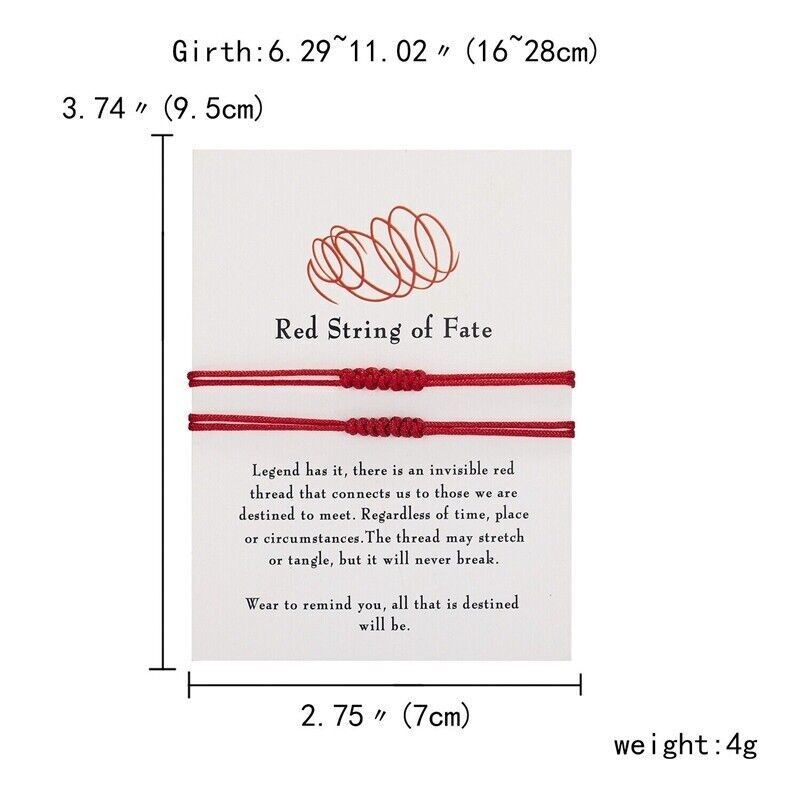 Kabbalah Amulet String bracelet 2pcs Lucky Red Gifts Hot Protection Rope 7 Knots