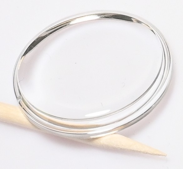 Replacement Crystal Glass For SWATCH Irony Chrono Acrylic & Tension Ring 34.7mm