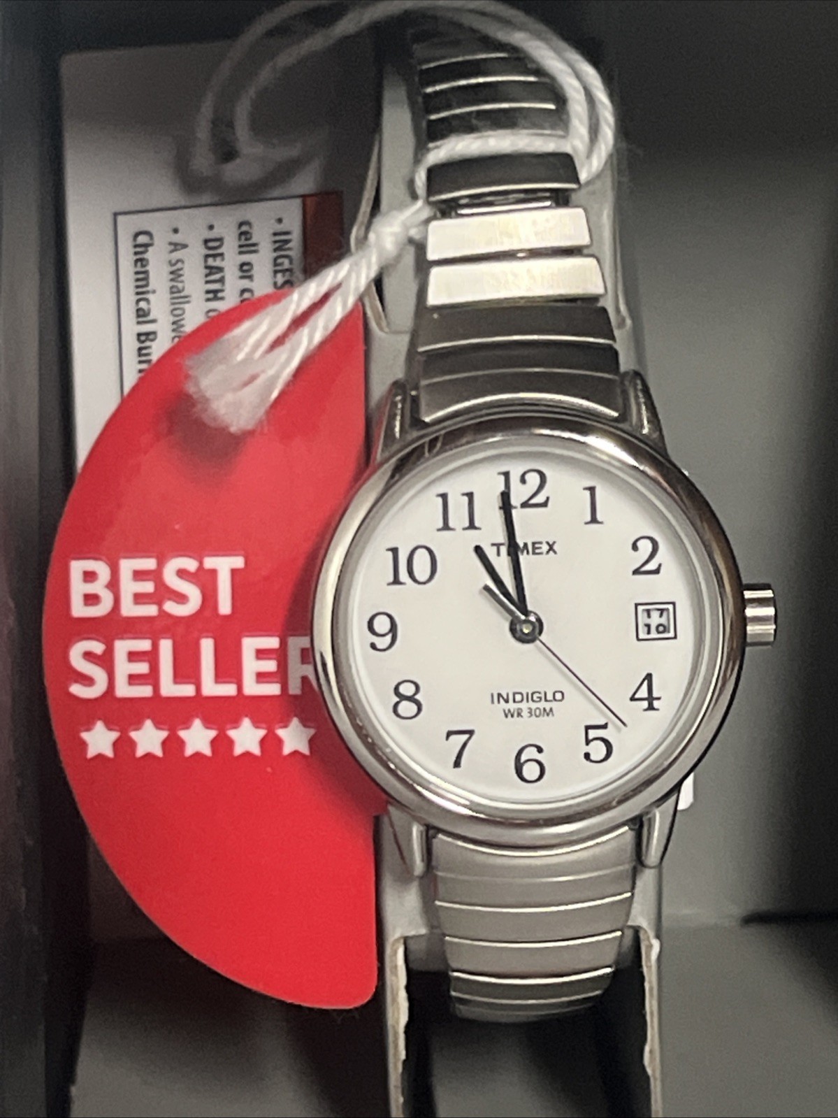 Timex Women’s Indiglo Watch Gold Tone Expansion Band Date New in Box T2H371 WX