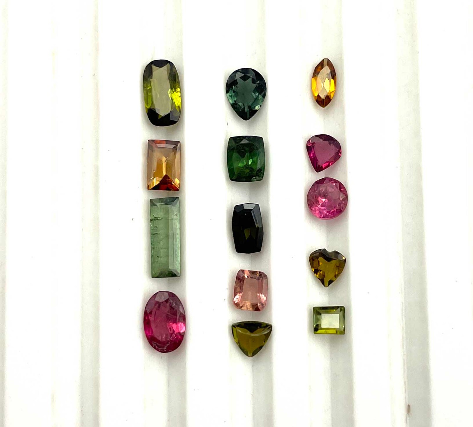 Natural Multi Tourmaline Mix Shape Cut Loose Gemstone 31 Pcs 2.50-3*6 MM 5 CT