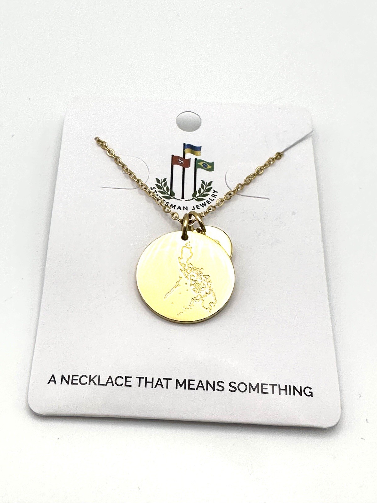 Philippines PHL Country Necklace Charm LDS Sister Missionary Mom Statesman Ties