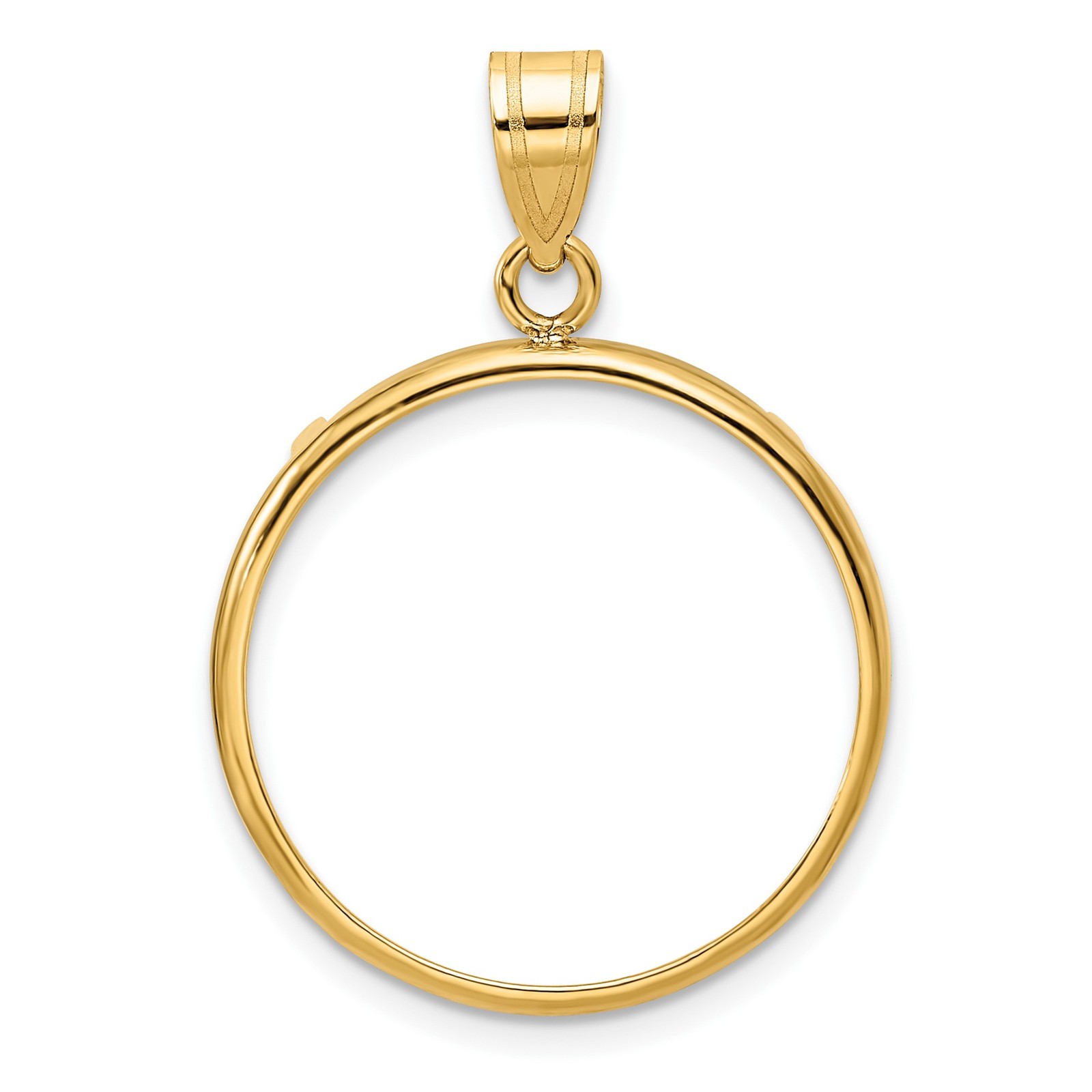 $5 Liberty Head Half Eagle Coin Bezel 21mm Plain Prong 10k Yellow Gold