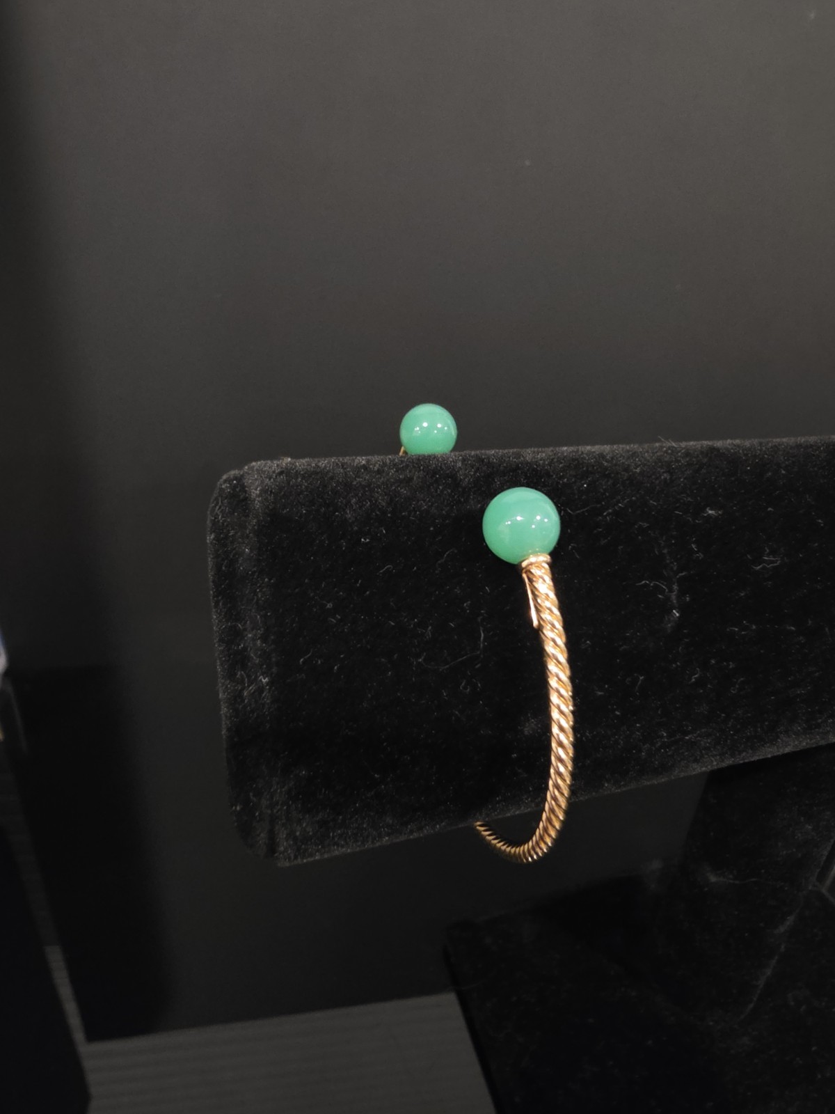 David Yurman Chrysoprase Cable Classics Bracelet & Earrings Set – 18K Gold