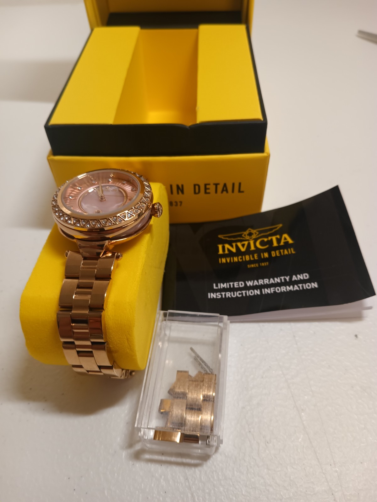 Invicta Women’s Watch Angel Collection Rose Colored Water Resistant #38099 Flame