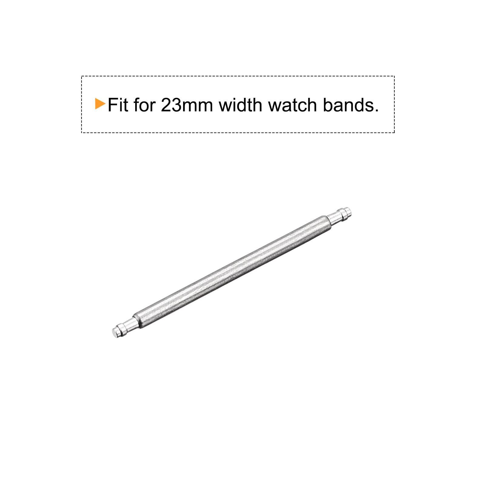 23mm Watch Band Pin 1.3mm Dia Steel Single Flanged End Spring Bar Pins 200pcs