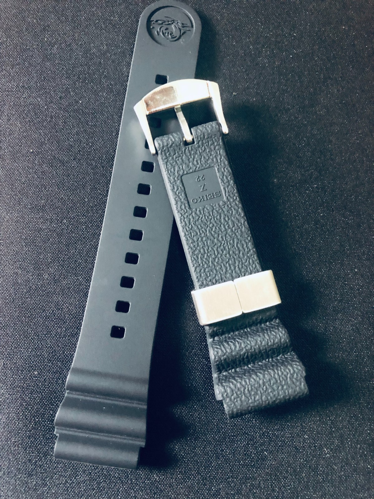 SEIKO 22MM BLACK RUBBER STRAP FOR TURTLE SRP777 SKX007 DIVER WATCH BAND