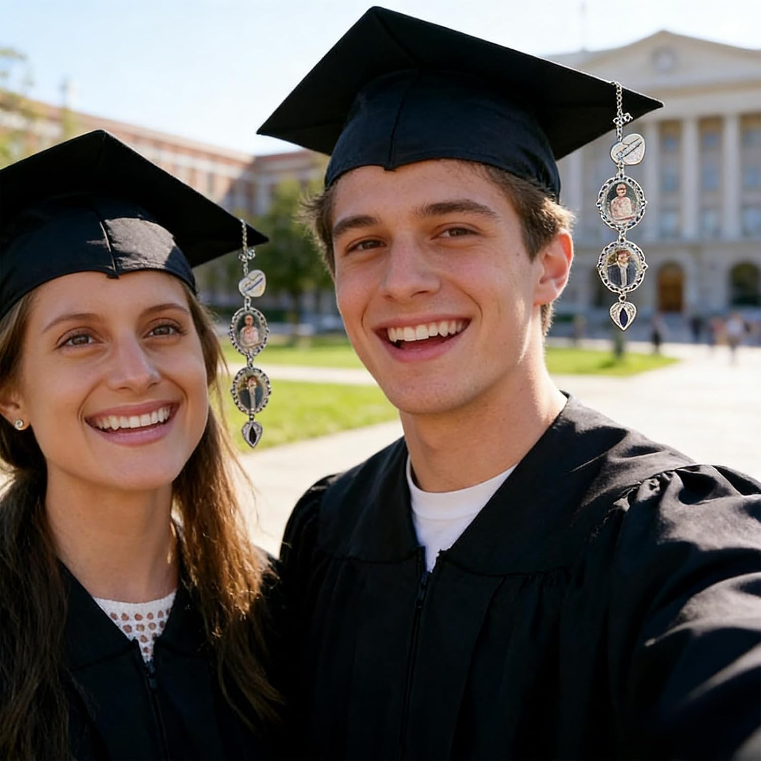 Graduation Tassel Photo Charm, Personalized Memorial Keepsake – Custom Photo